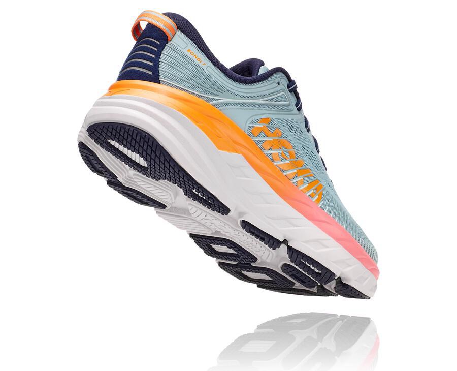 Hoka One One Hardloopschoenen Dames - Bondi 7 - Blauw - ES3016478